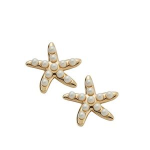 Park Lane Gold Starfish Earrings with Pearls (Sandy Earrings)